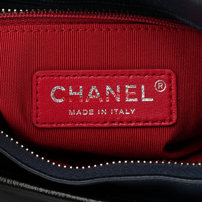 Chanel Aged Calfskin Quilted Small Gabrielle Hobo Navy Black 6 of 11