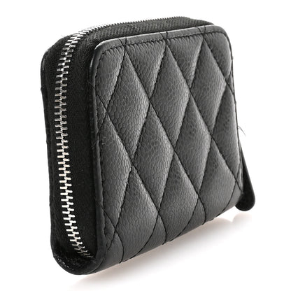 Chanel Caviar Quilted Zip Coin Purse Black 3 of 8