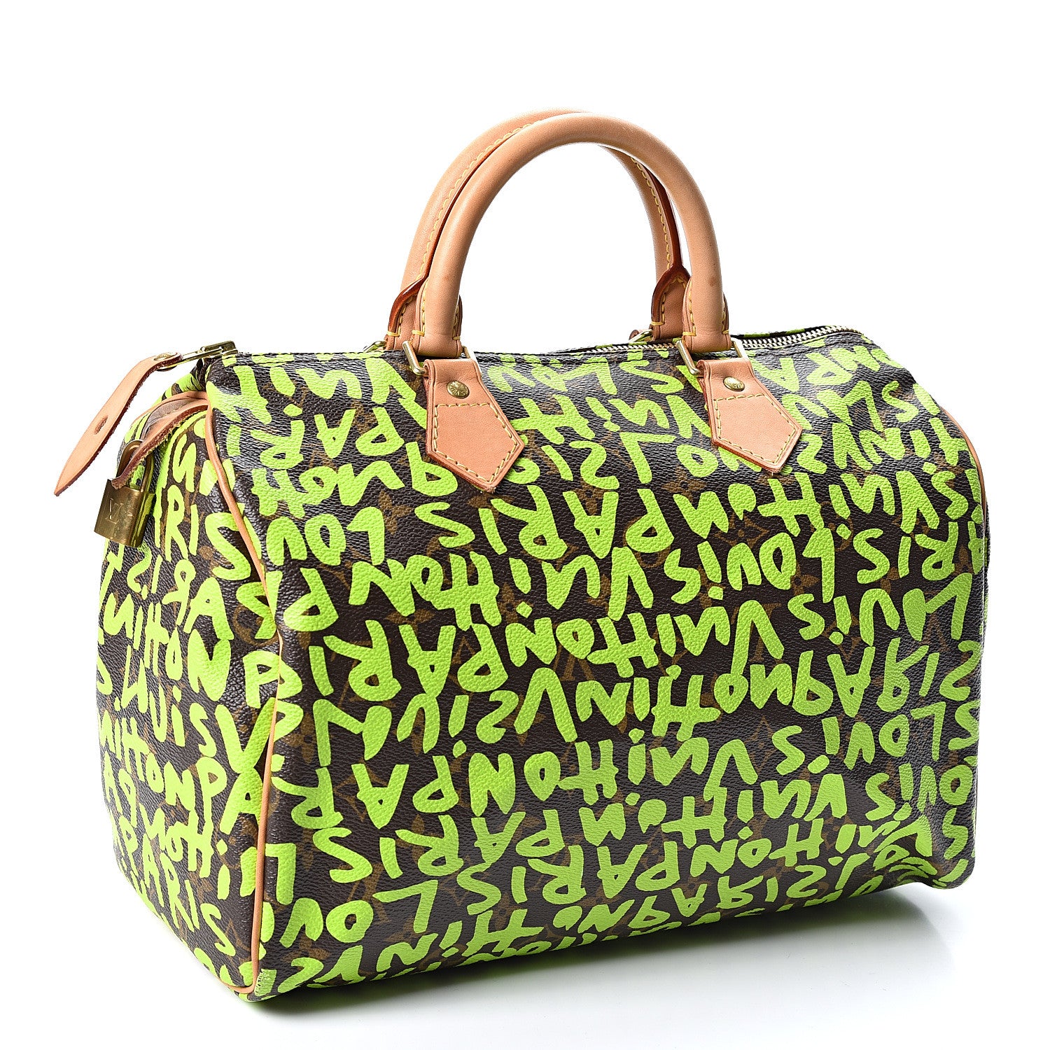 Louis Vuitton Monogram Graffiti Speedy 30 Green 2 of 7