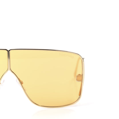 Tom Ford Square Spector Sunglasses TF 708 Gold 7 of 8