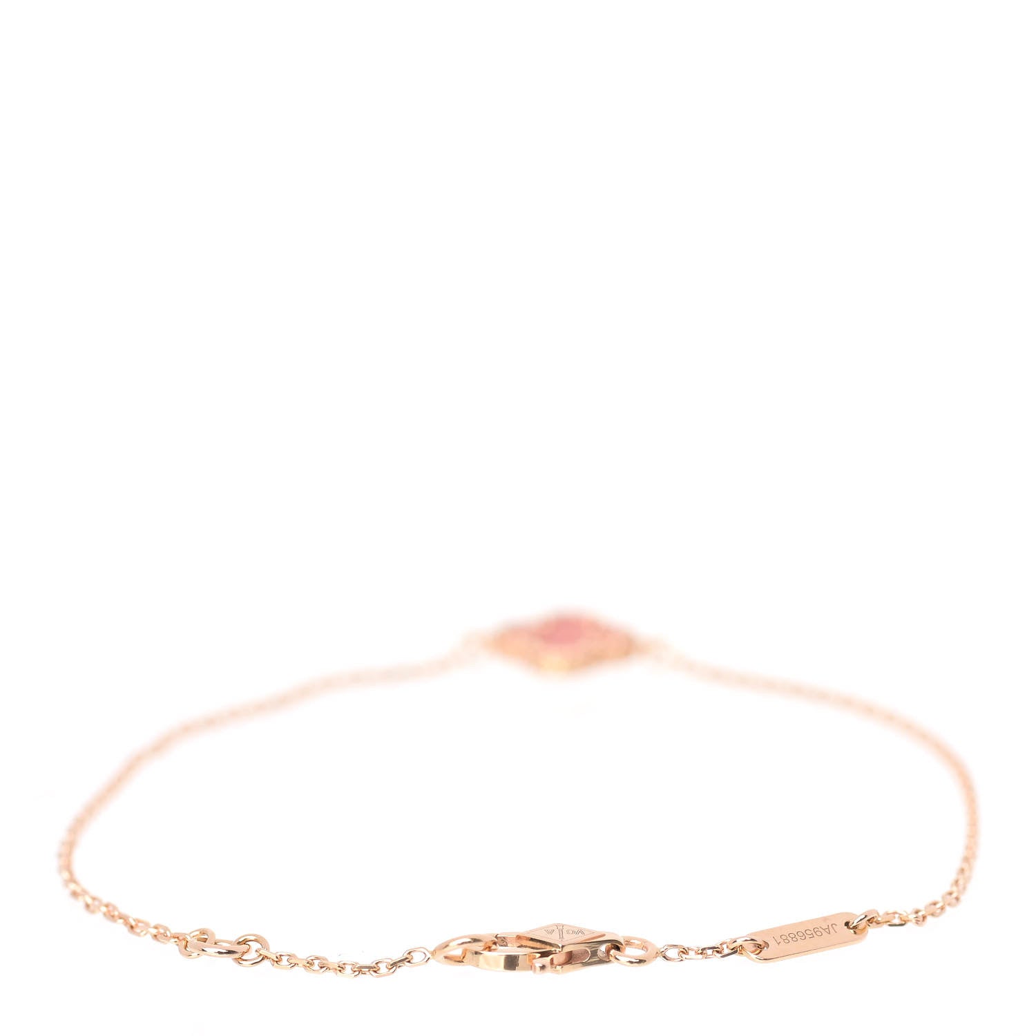 Van Cleef & Arpels 18K Rose Gold Carnelian Sweet Alhambra Bracelet 3 of 7