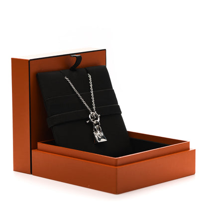 Hermes Sterling Silver Birkin Amulette Pendant Necklace 6 of 6
