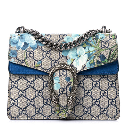 Gucci GG Supreme Monogram Blooms Mini Dionysus Shoulder Bag Beige Navy Vintage Blue 1 of 15