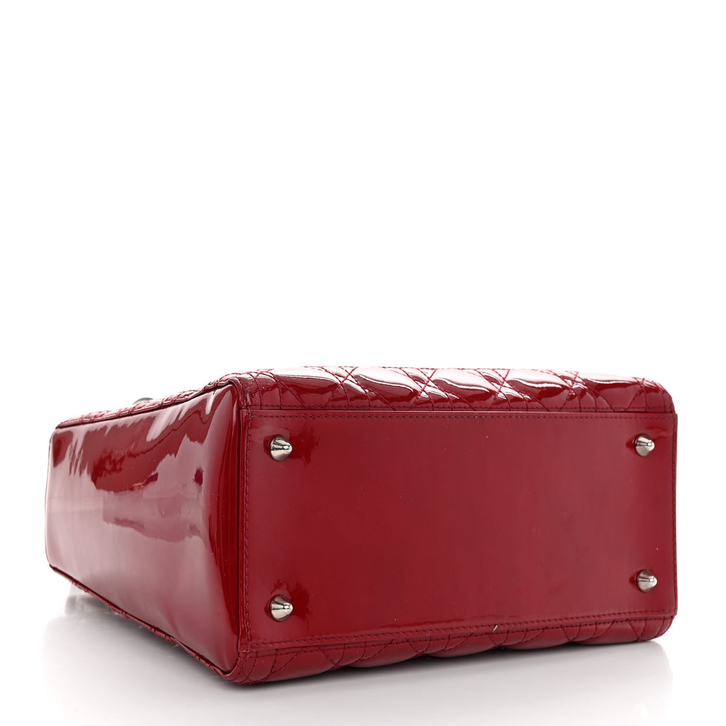 Patent Cannage Medium Lady Dior Red