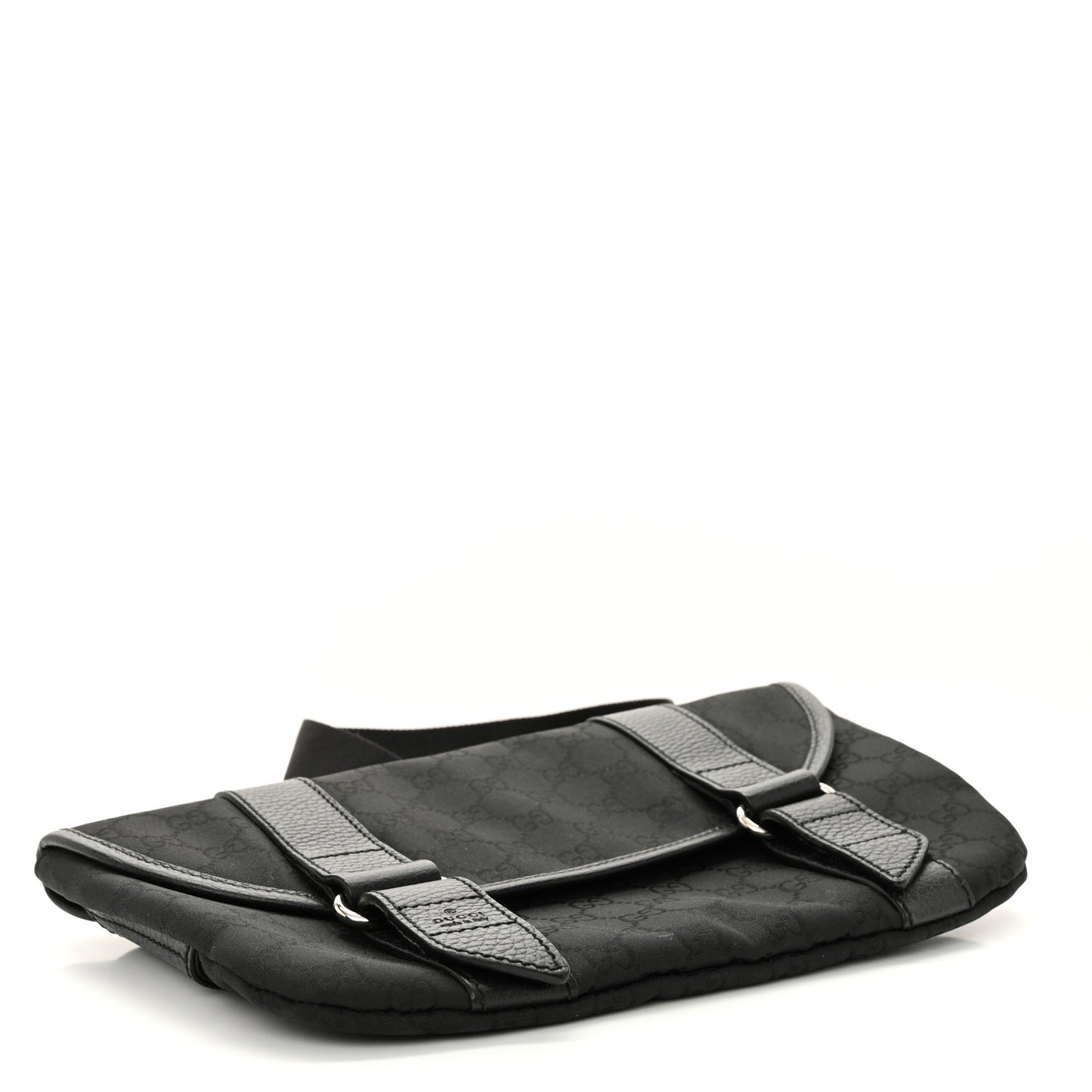 Nylon Monogram Waist Belt Bag  Black