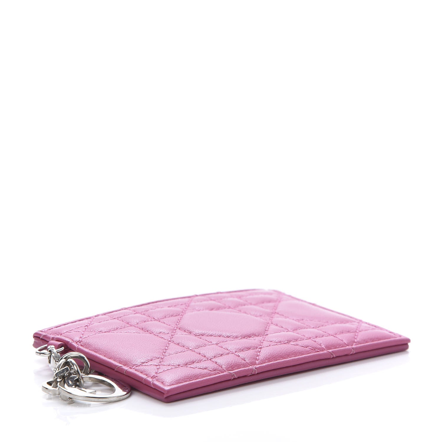 Christian Dior Lambskin Cannage Lady Dior Card Holder Pink 4 of 8
