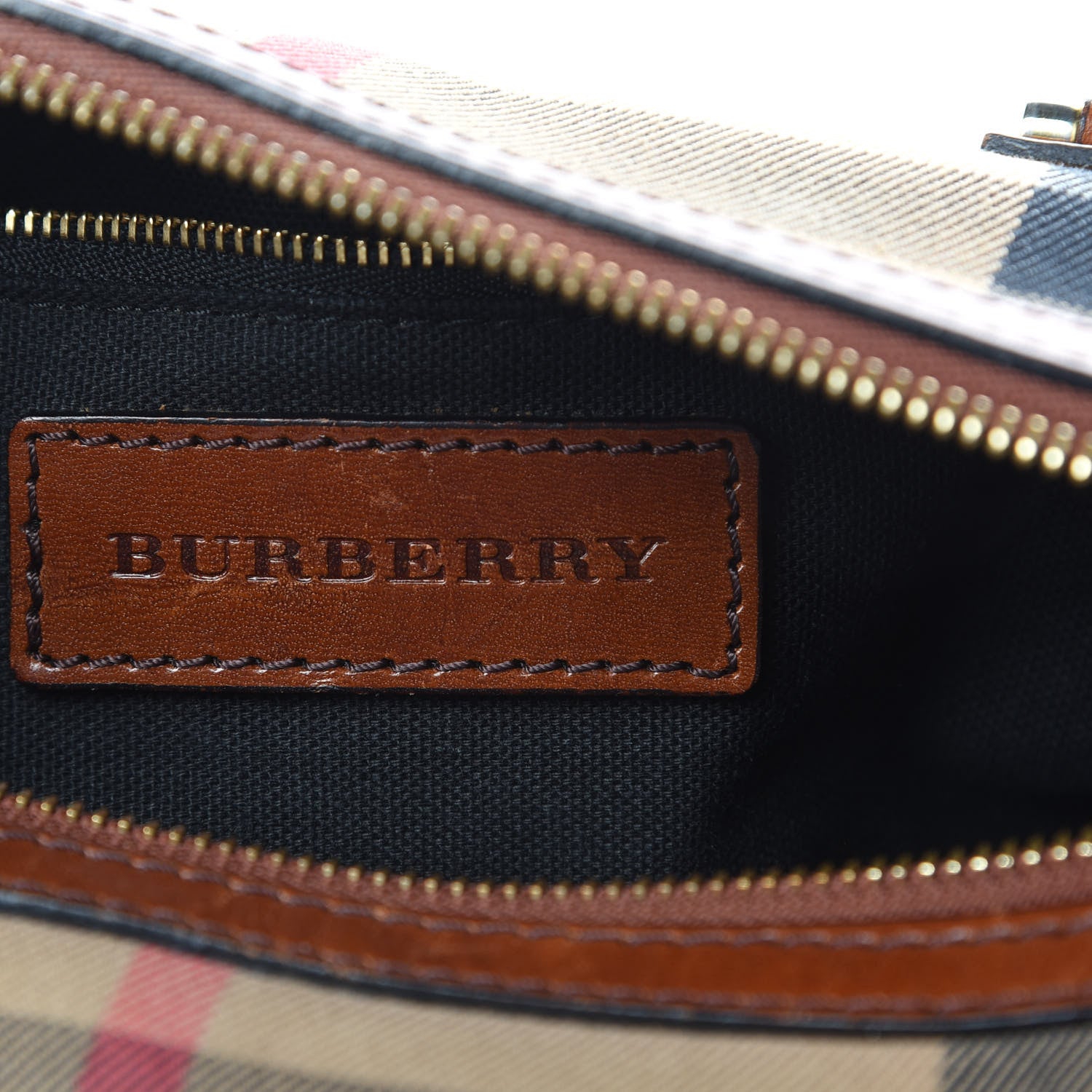 Burberry House Check Bridle Calfskin Medium Alchester Bowling Bag Dark Tan 6 of 17