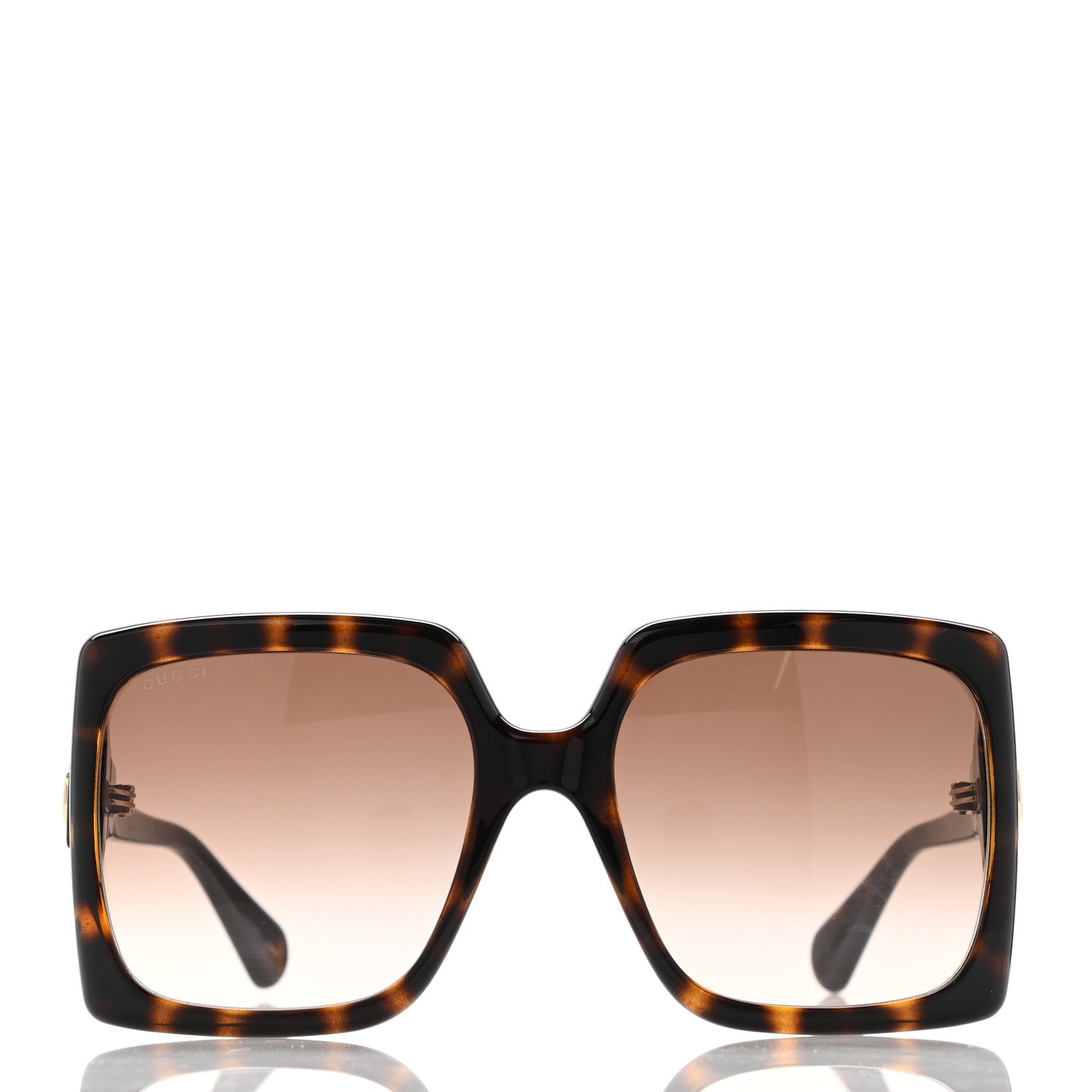 Gucci Acetate Square Frame Sunglasses GG0876S Tortoise 2 of 8