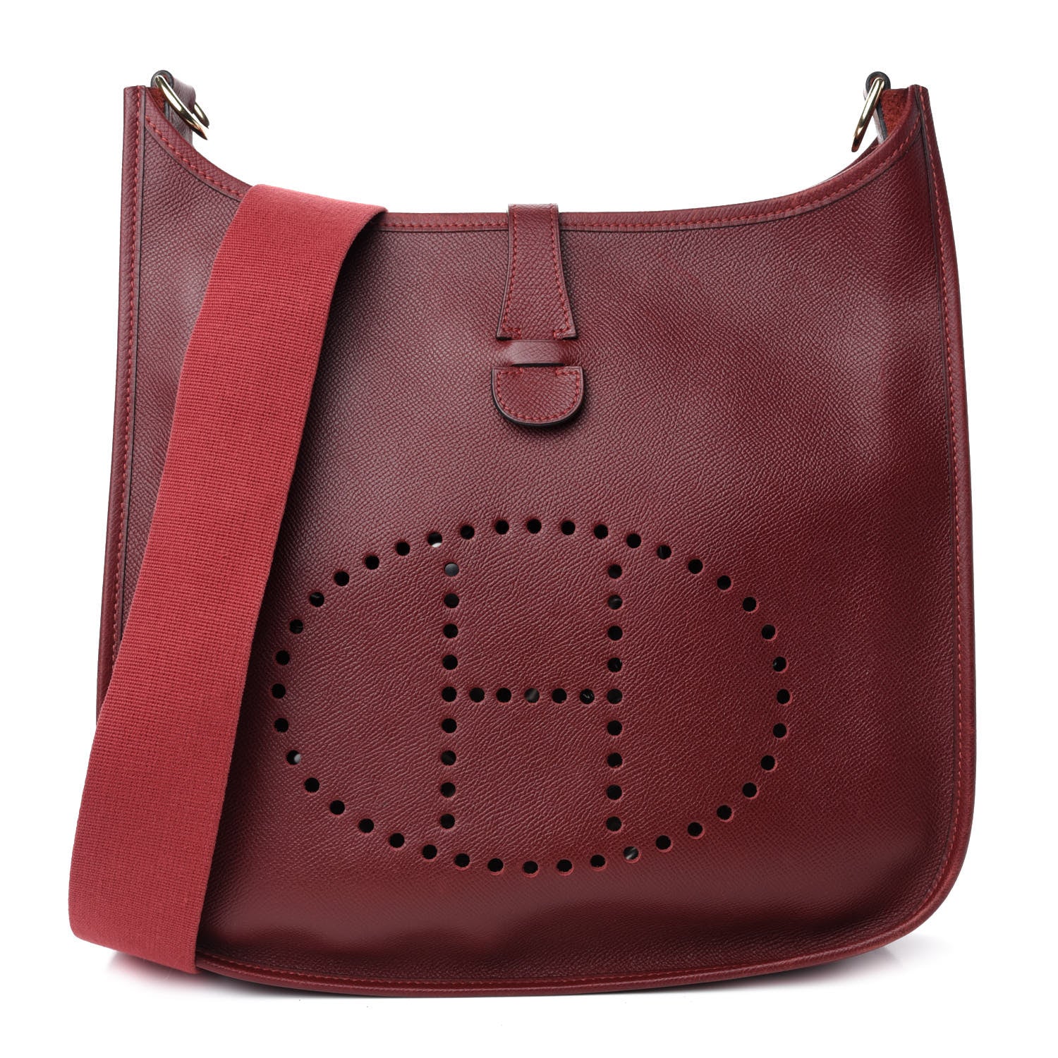 Hermes Courchevel Evelyne GM Rouge H 1 of 10