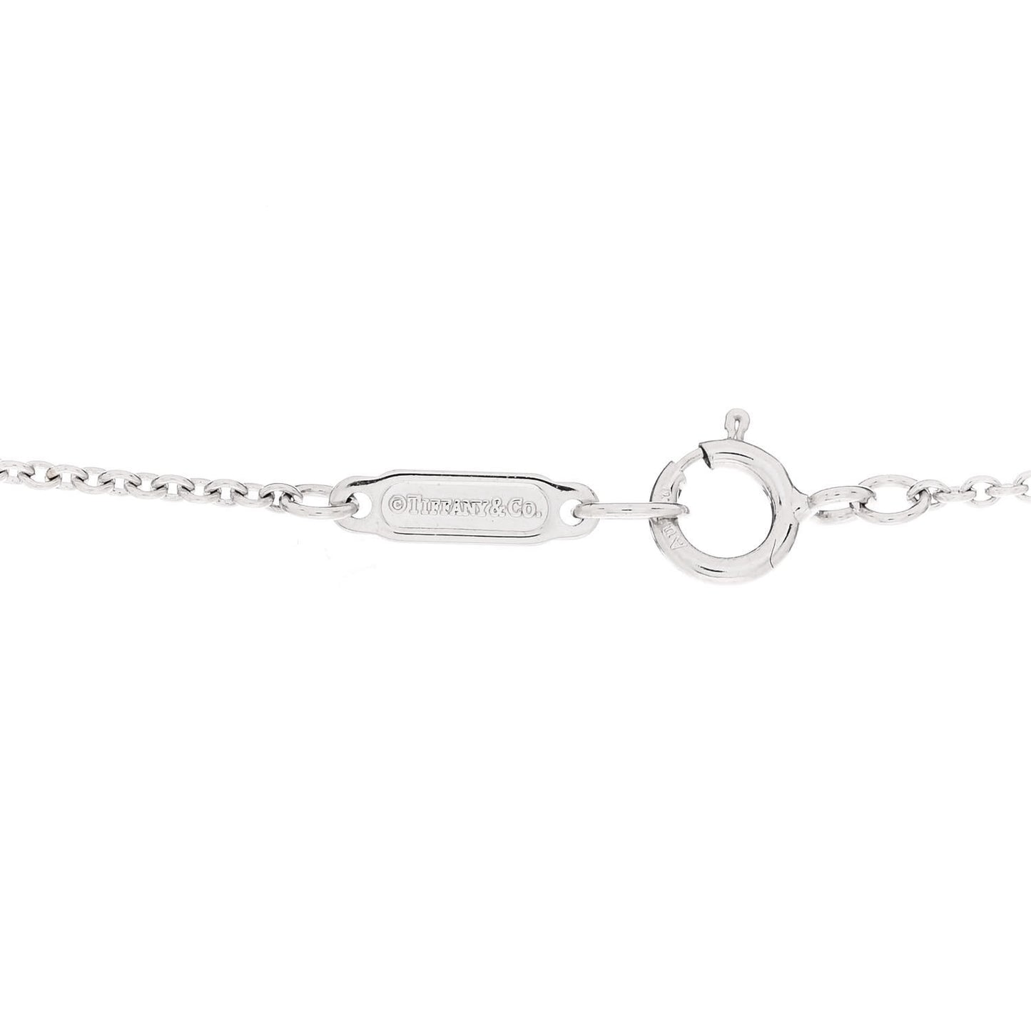 18K White Rose Gold Diamond 1837 Triple Interlocking Circles Pendant Necklace