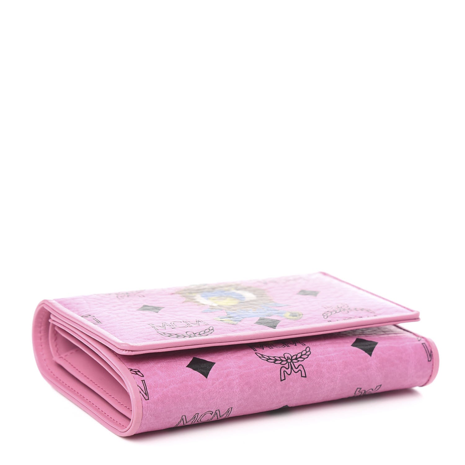 MCM Visetos Lion Tri-Fold Wallet Pink 4 of 6