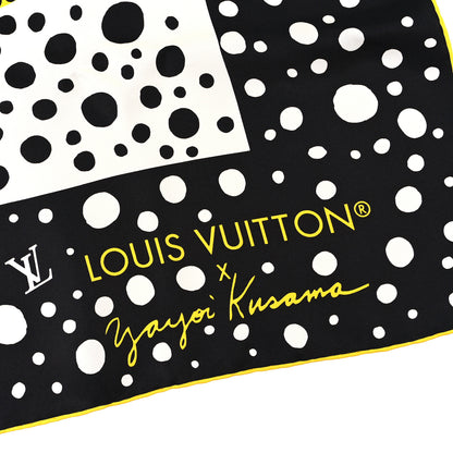 Louis Vuitton LV x YK Kusama Infinity Dots Scarf Black Yellow 2 of 3