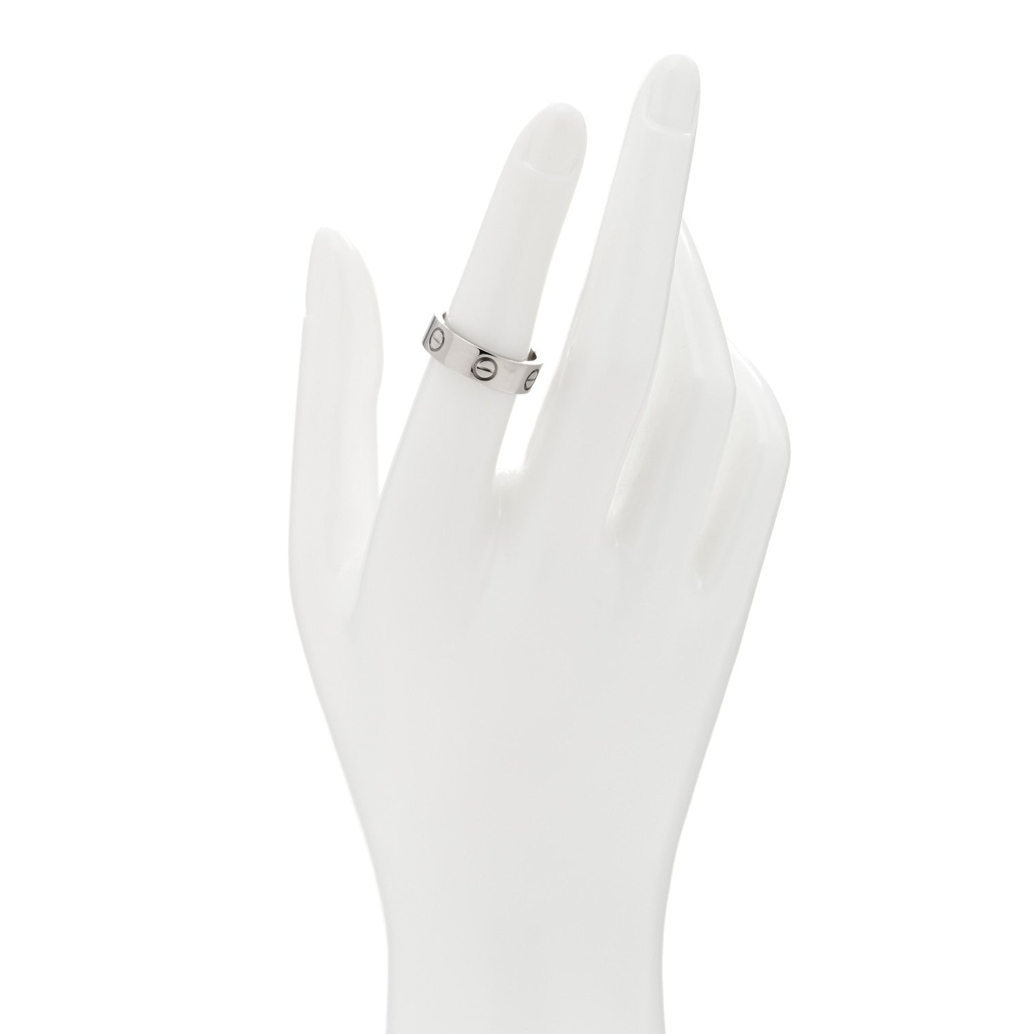 Cartier 18K White Gold 5.5mm LOVE Ring 52 6 2 of 4