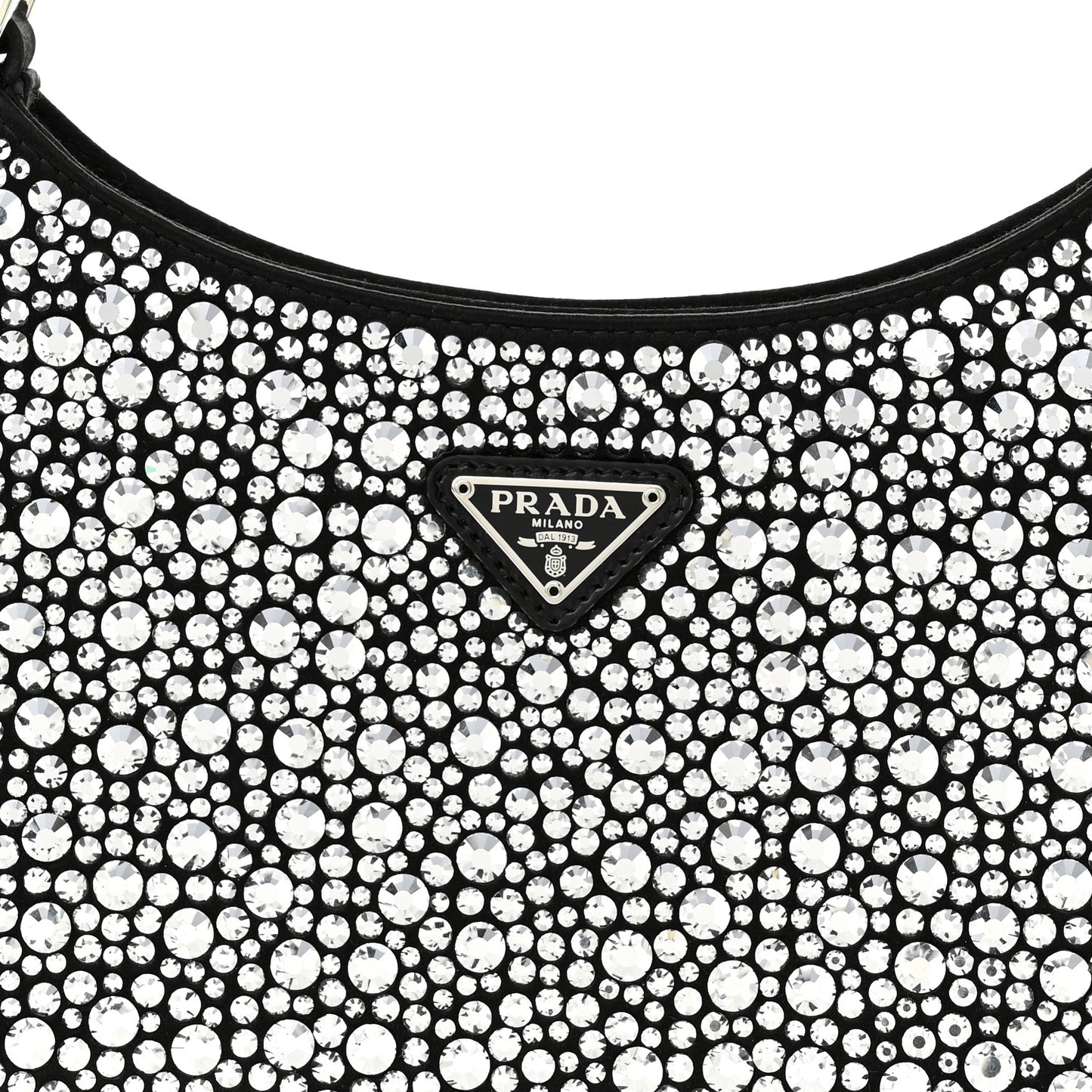 Satin Crystal Cleo Adjustable Strap Shoulder Bag Metal