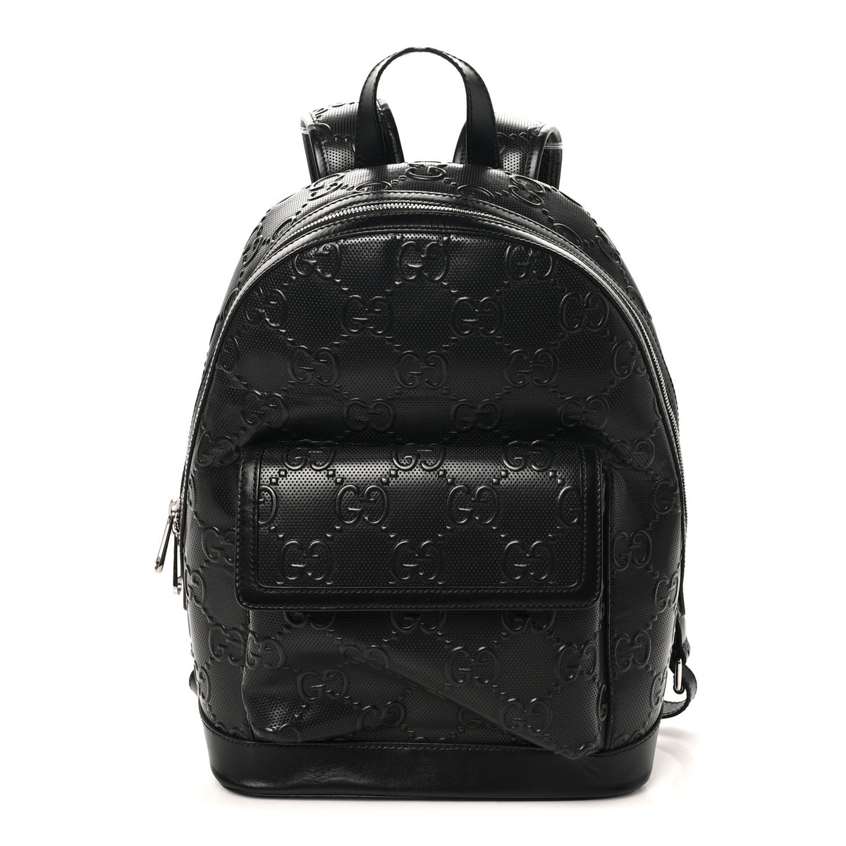 Gucci Calfskin GG Tennis Embossed Backpack Black 1 of 10