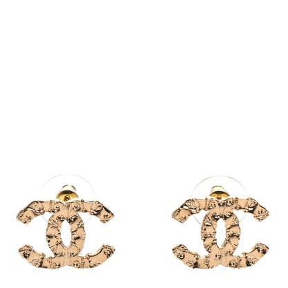 Chanel Textured CC Earrings Gold 1 of 5