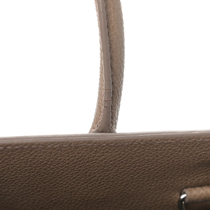 Saint Laurent Grained Calfskin Small Sac De Jour Taupe 9 of 10