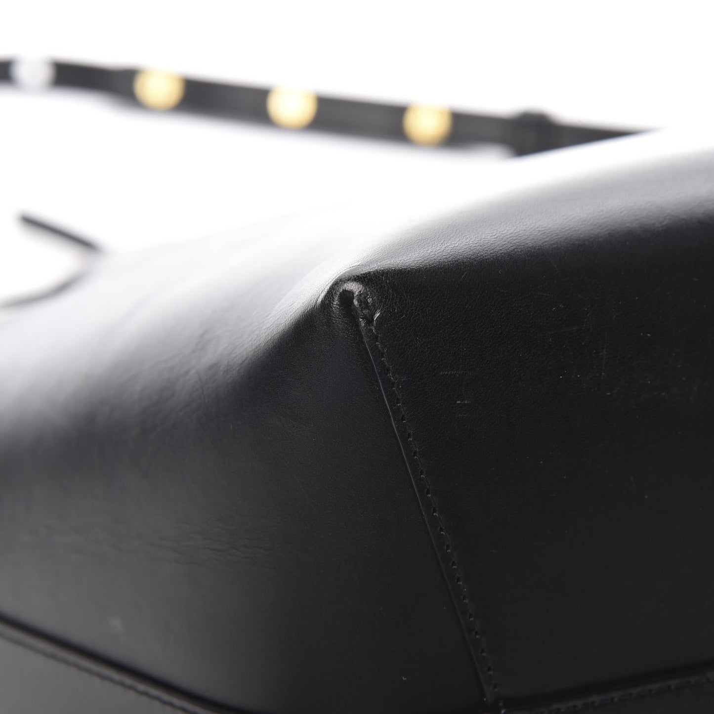 Vegetable Tanned Calfskin Bucket Bag Black Ballerina