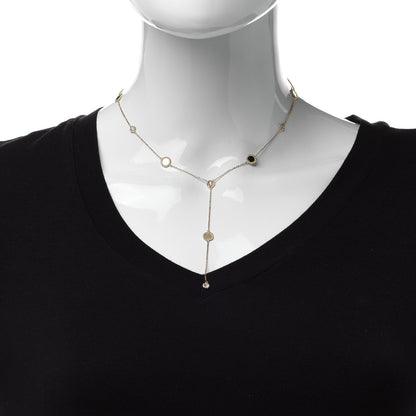 Roberto Coin 18K Yellow Gold Diamond Barocco Braid Y Drop Necklace 2 of 5