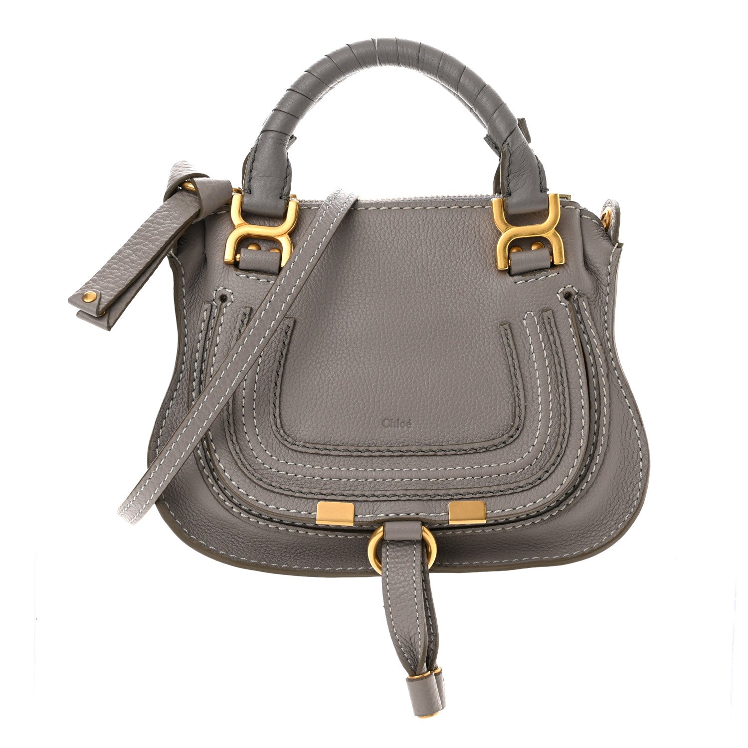Chloe Calfskin Mini Marcie Satchel Cashmere Grey 1 of 10