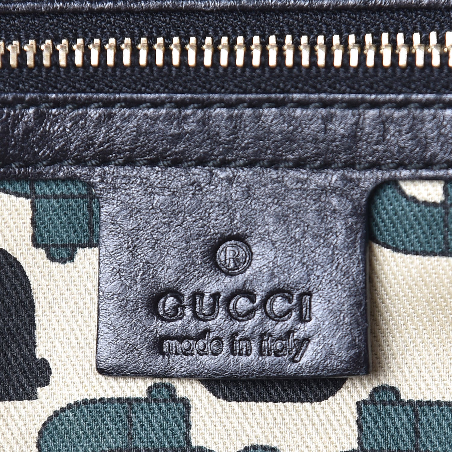 Gucci Calfskin Guccissima Signoria Bowler Bag Black 5 of 11