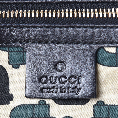 Gucci Calfskin Guccissima Signoria Bowler Bag Black 5 of 11