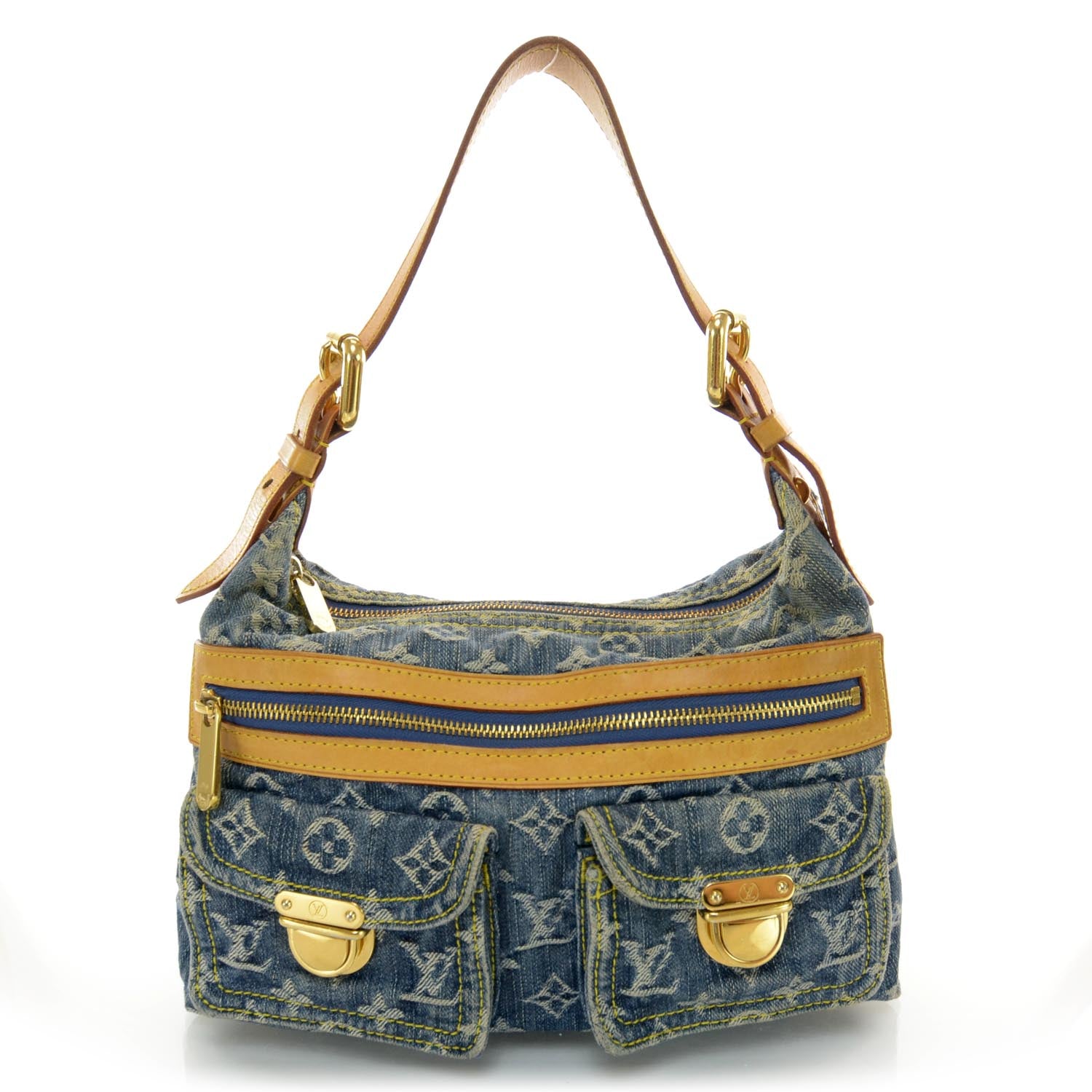 Louis Vuitton Monogram Denim Baggy PM Blue 1 of 8
