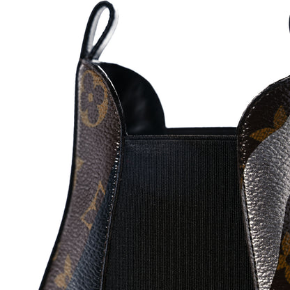 Louis Vuitton X LOL Patent Calfskin Monogram Star Trail Chelsea Ankle Boots 35.5 Gold Silver 9 of 11