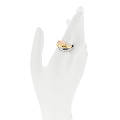 Cartier 18K Pink Yellow White Gold Large Trinity Ring 57 8 2 of 5