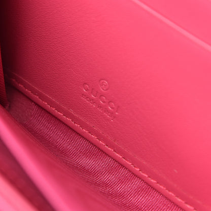 Gucci X MLB Guccissima Signature NY Yankees Embroidered Zip Around Wallet Box Pink Blue Ivory 6 of 8