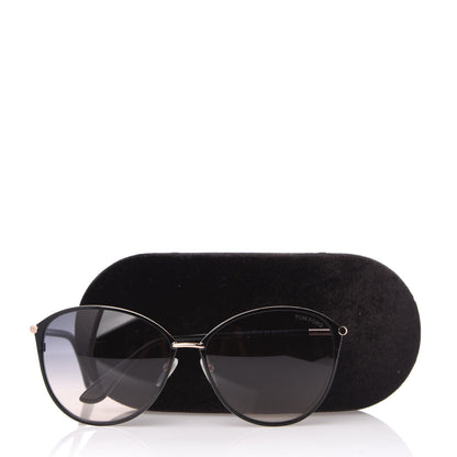 Tom Ford Penelope Vintage Round Sunglasses TF320 Black 8 of 8