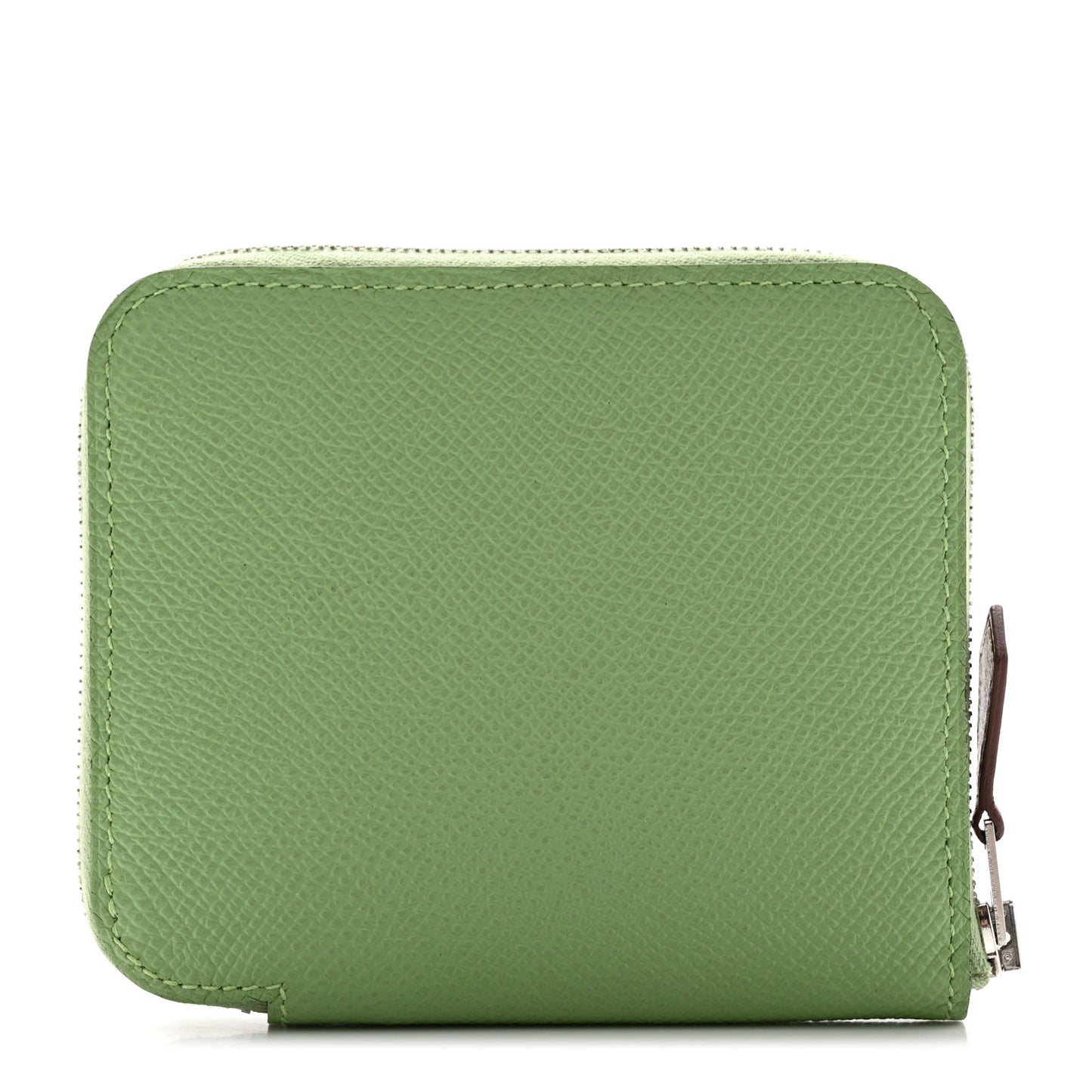 Epsom Silk'In Compact Wallet Vert Criquet