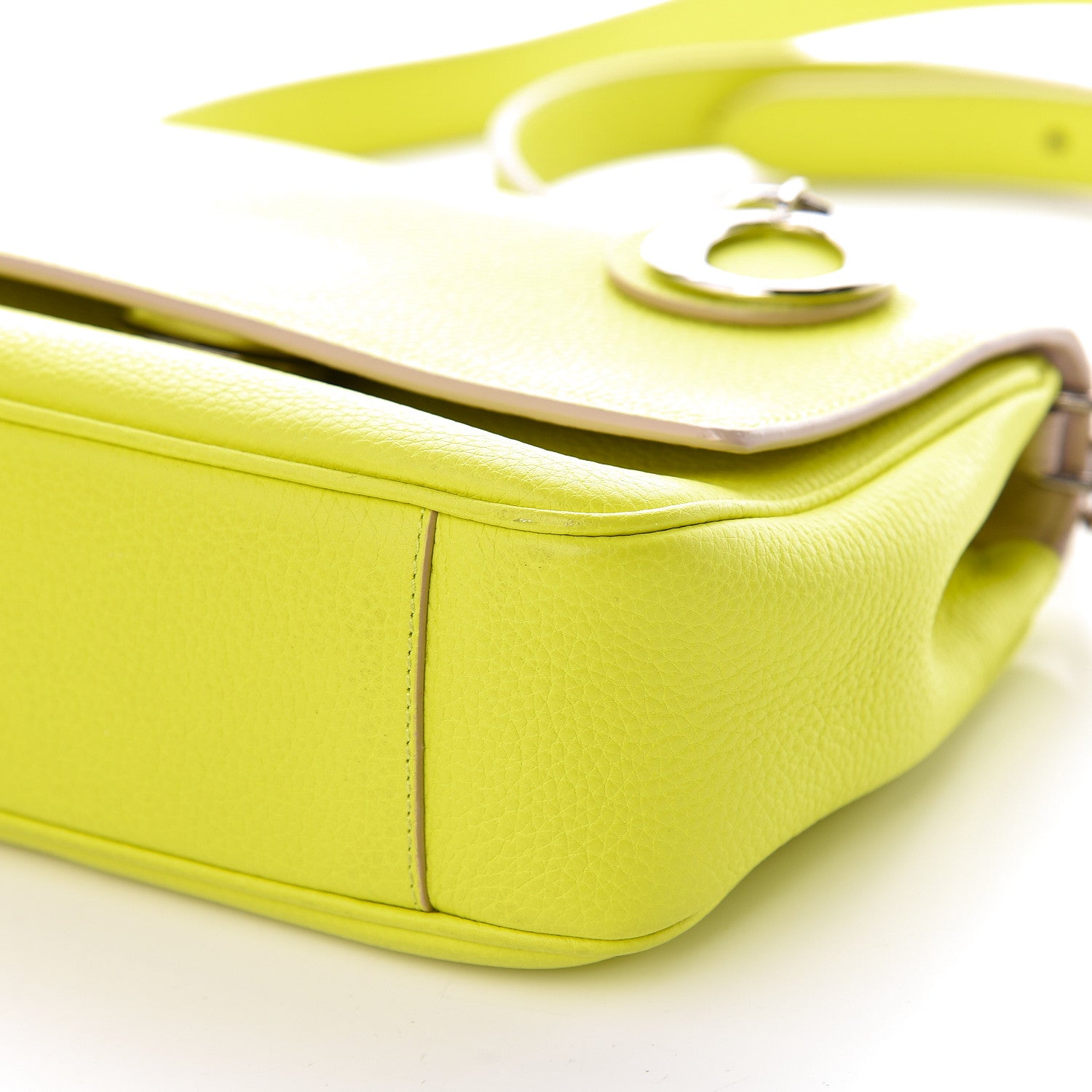 Christian Dior Smooth Calfskin Mini Be Dior Flap Vert Acide 9 of 13