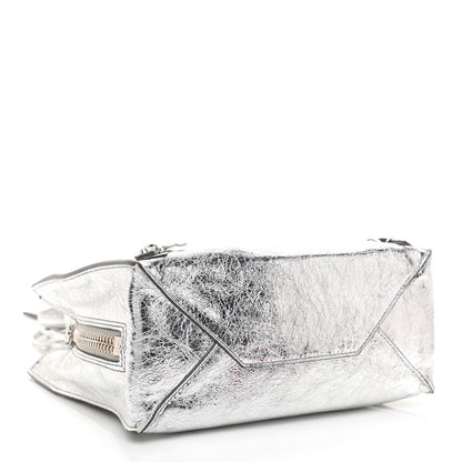 Balenciaga Metallic Calfskin Papier Mini A4 Tote Silver 5 of 11