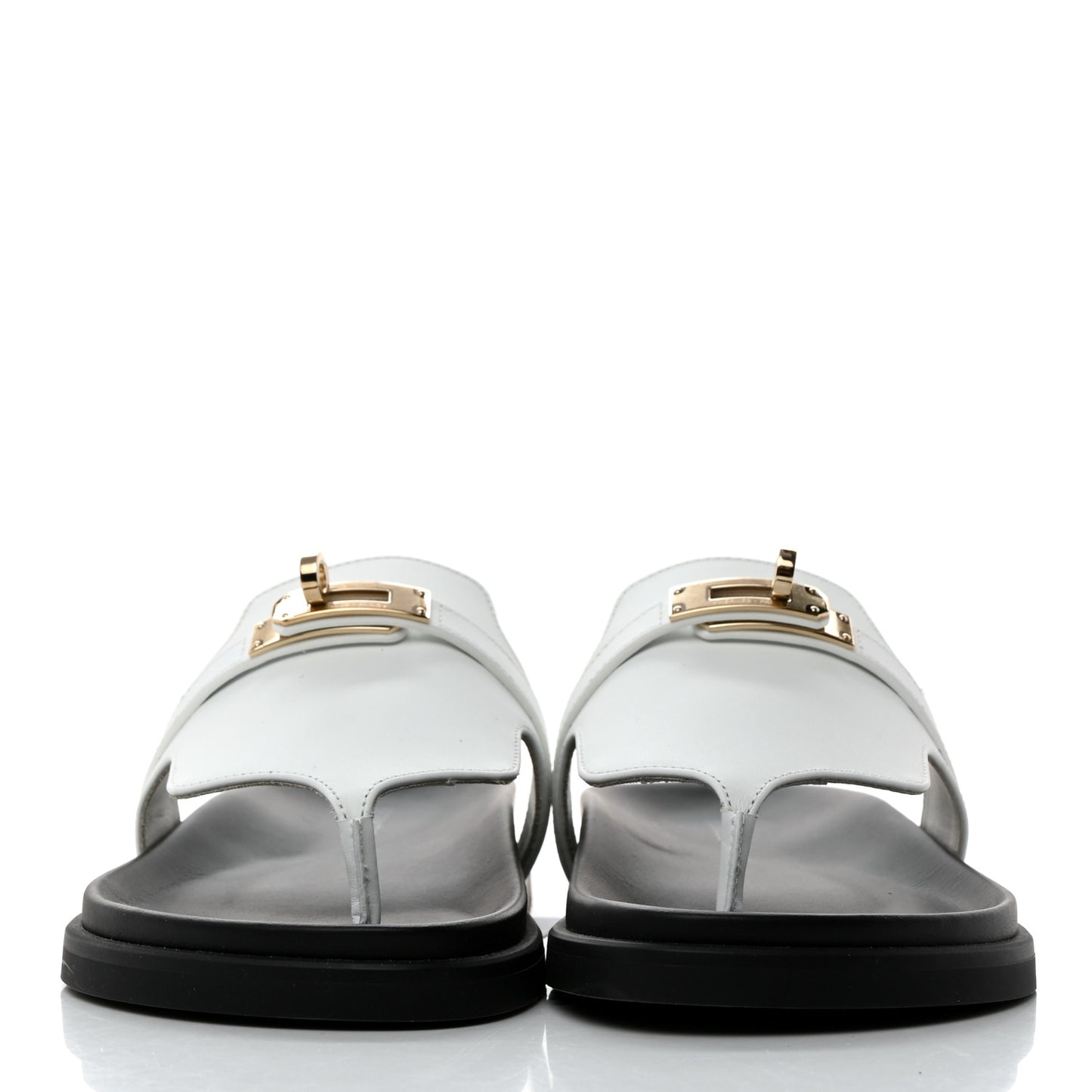 Calfskin Womens Empire Sandals 36.5 White
