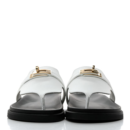 Hermes Calfskin Womens Empire Sandals 36.5 White 2 of 9