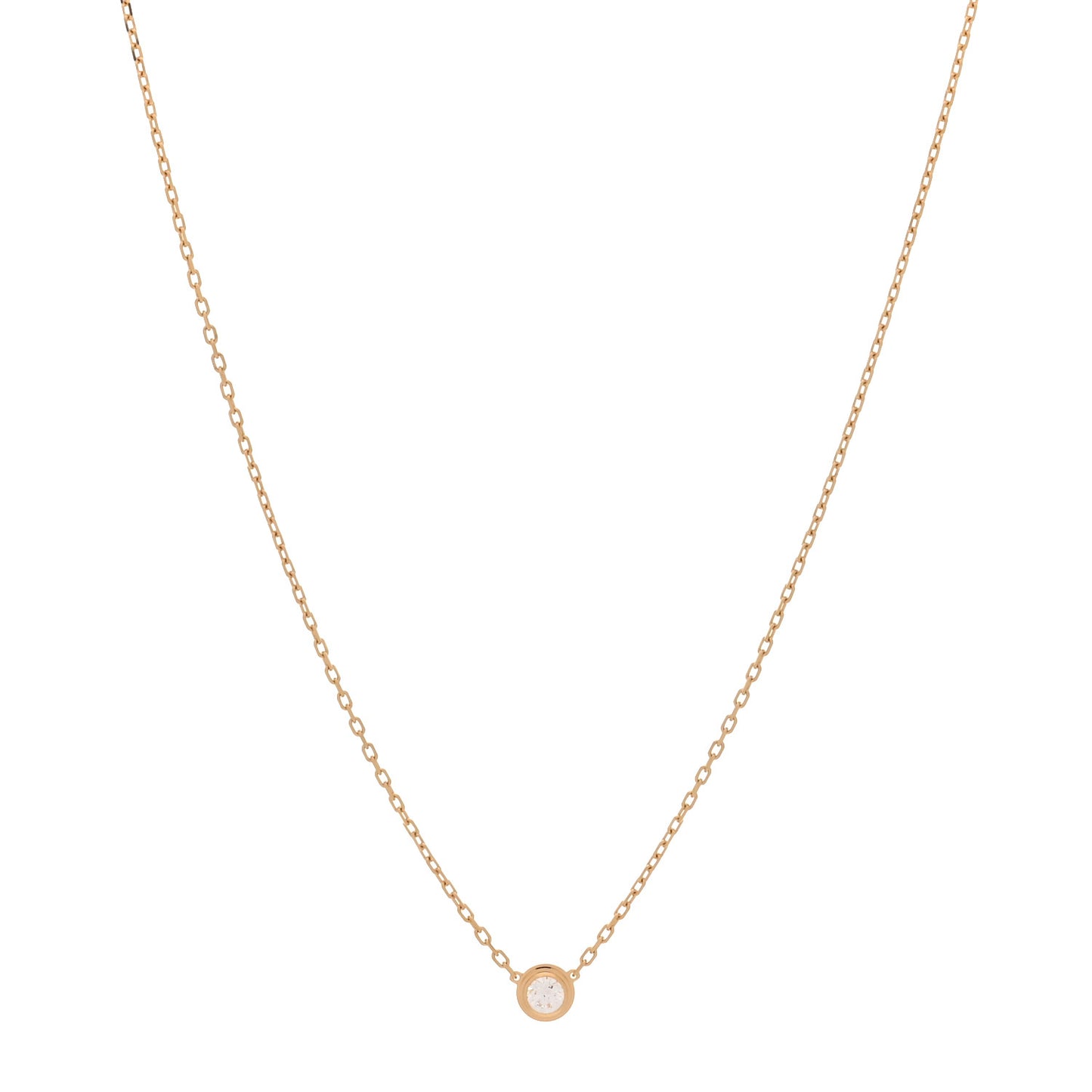 18K Yellow Gold Diamond LM D'Amour Pendant Necklace