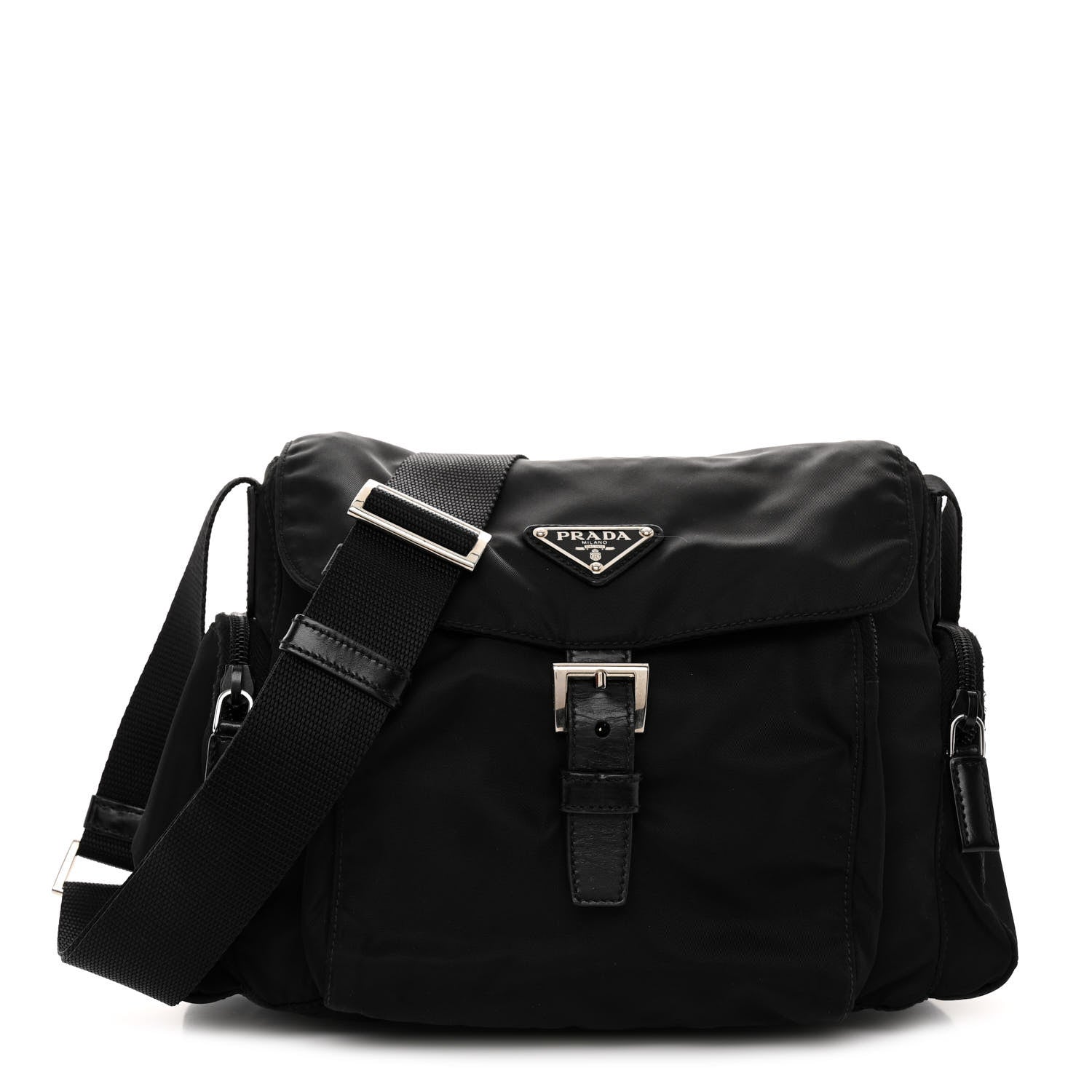Prada Nylon Vela Messenger Black 1 of 11