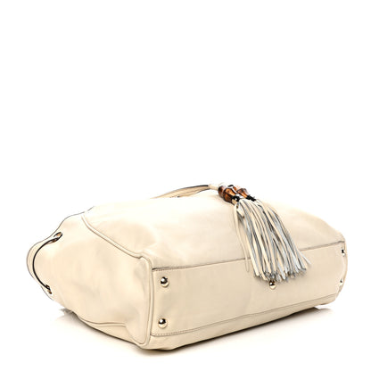 Gucci Calfskin Peggy Braided Tote Off White 3 of 6