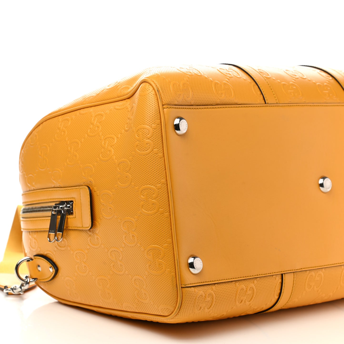 Calfskin GG Tennis Embossed Duffle Bag Crop