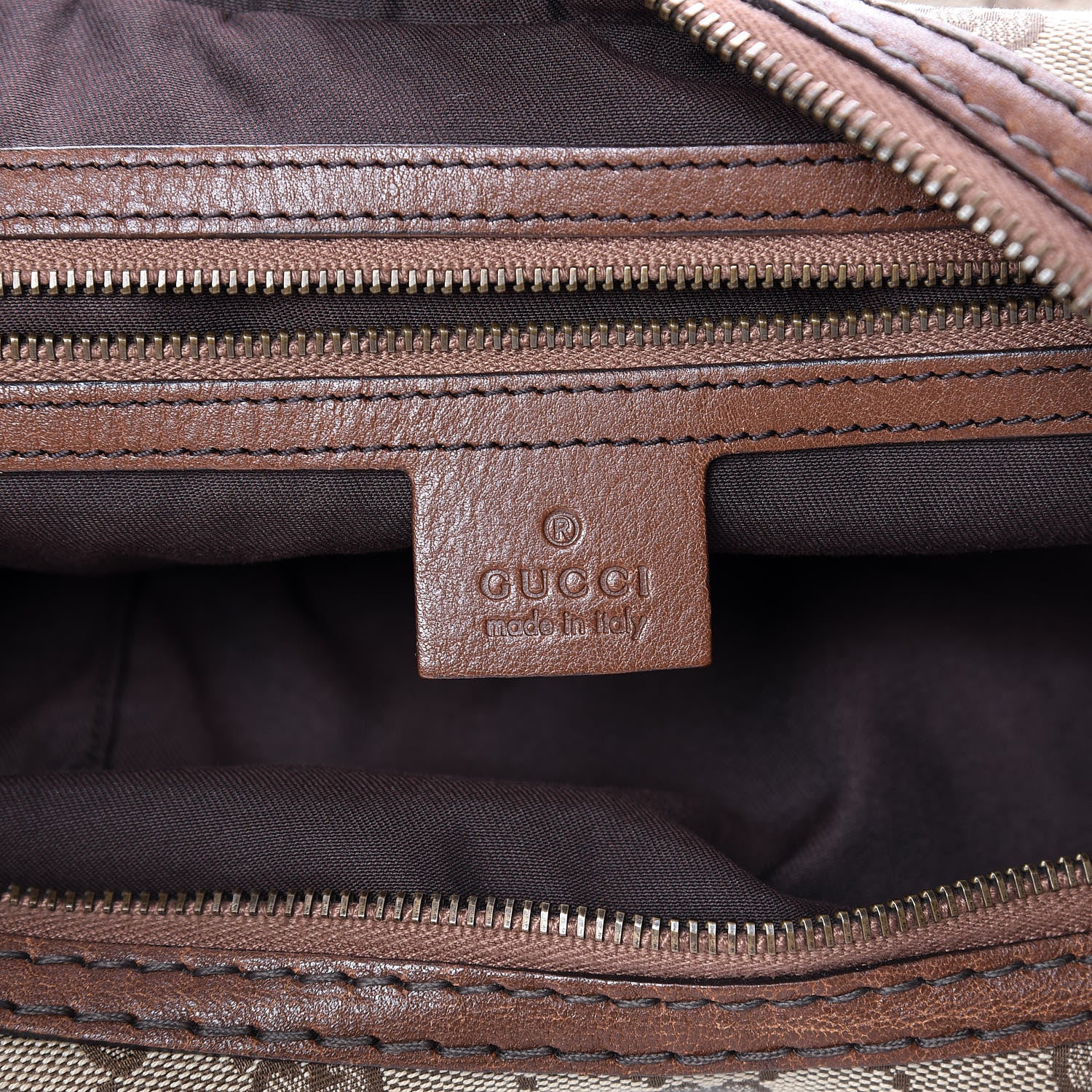 Gucci Monogram Medium Jockey Hobo Brown 8 of 17