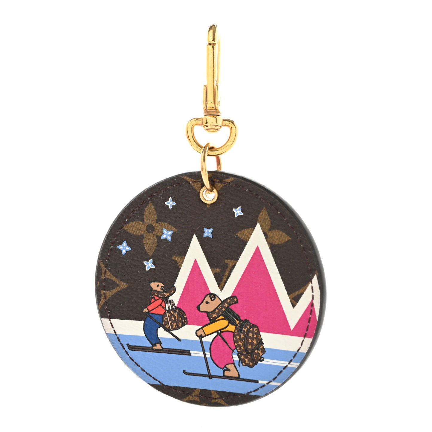 Monogram 2018 Christmas Animation Bears Bag Charm Key Ring