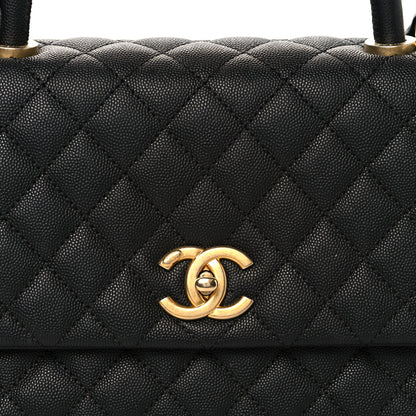 Chanel Caviar Quilted Small Coco Handle Flap Black 8 of 10