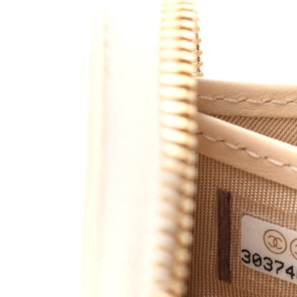 Chanel Shiny Goatskin Quilted 19 Long Zipped Around Wallet Beige 8 of 10