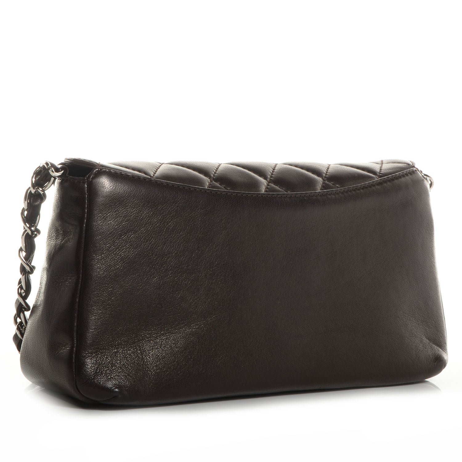 Chanel Lambskin Quilted Shoulder Bag Brown 3 of 8
