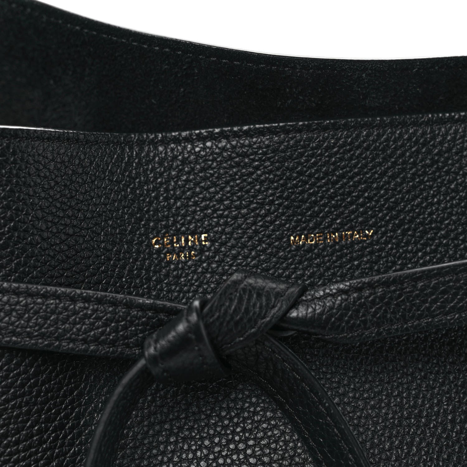 Celine Soft Grained Calfskin Small Belt Cabas Phantom Black 7 of 10