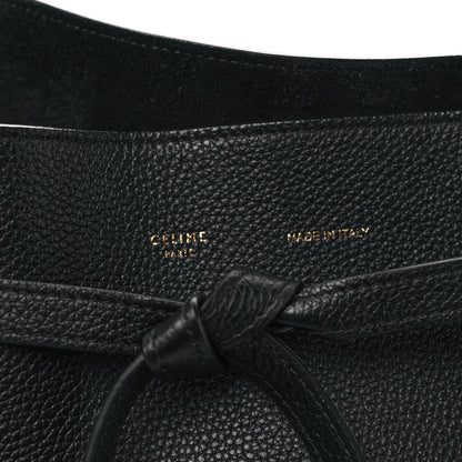 Celine Soft Grained Calfskin Small Belt Cabas Phantom Black 7 of 10