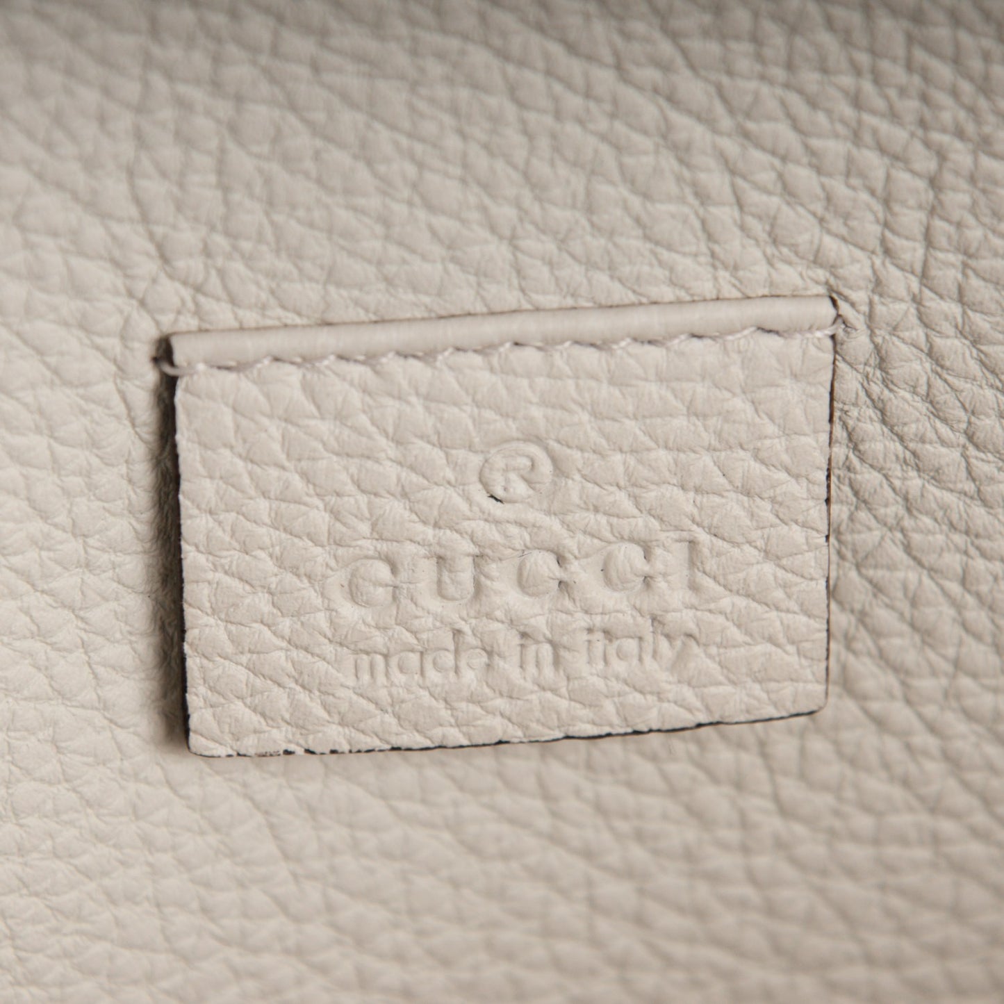 Soft Pebbled Calfskin Jackie Clutch Off White