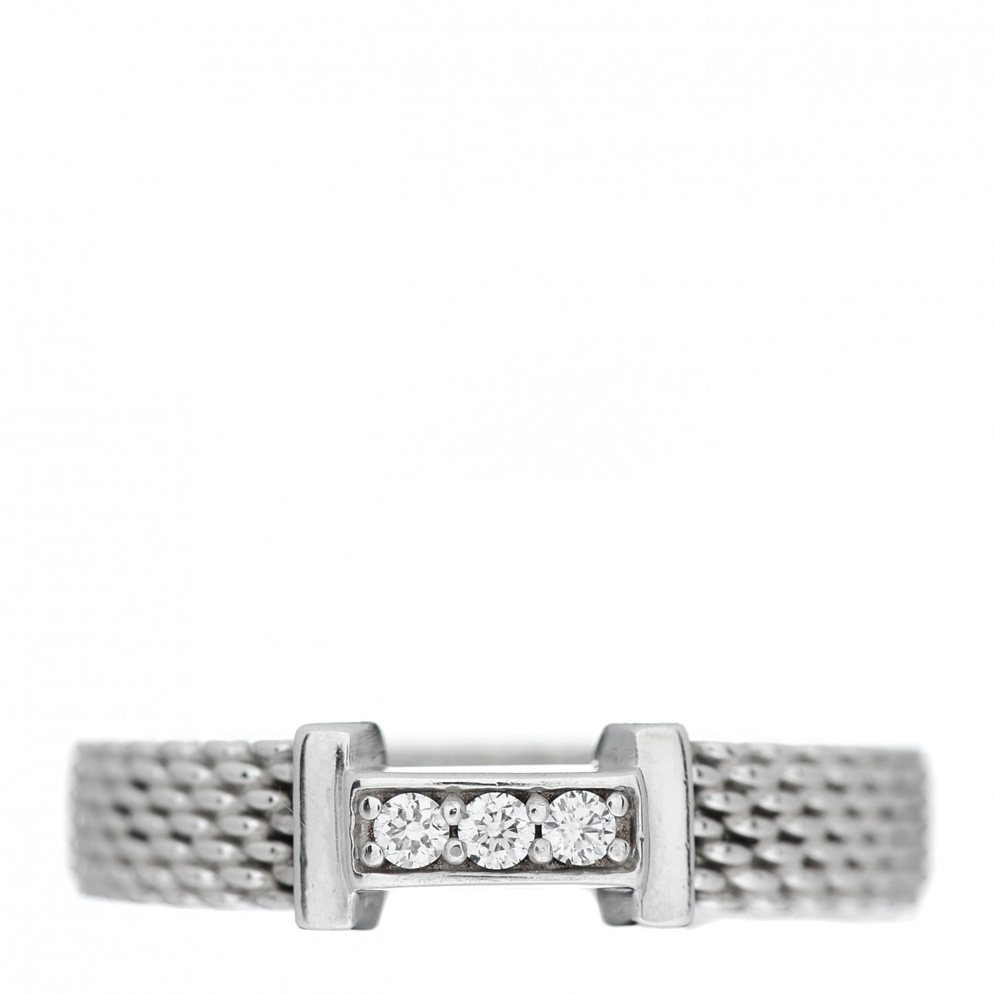 Sterling Silver Diamond Somerset Mesh Band Ring 47 4