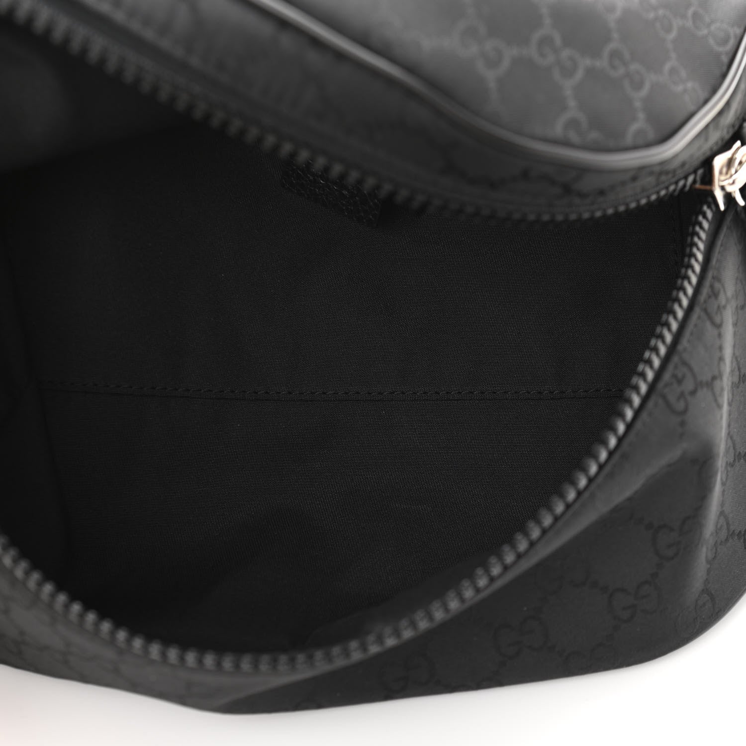 Gucci Nylon Monogram Fanny Pack Belt Bag Black 5 of 10